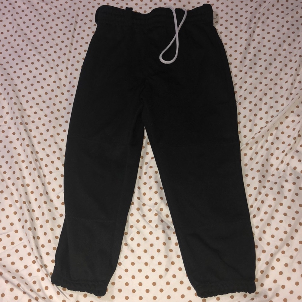 Black Rawlings youth softball pants